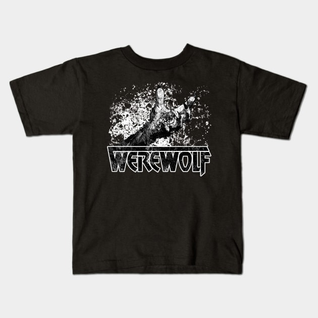 Werewolf Pentagram Kids T-Shirt by Viergacht